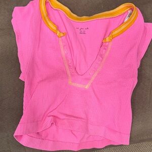 Go for gold pink and orange top